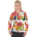 Fruits, Drip, Fruit, Paint, Spring Women s Overhead Hoodie