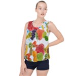 Fruits, Drip, Fruit, Paint, Spring Bubble Hem Chiffon Tank Top