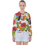 Fruits, Drip, Fruit, Paint, Spring Women s Tie Up Sweat