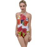 Fruits, Drip, Fruit, Paint, Spring Go with the Flow One Piece Swimsuit