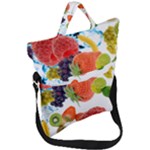 Fruits, Drip, Fruit, Paint, Spring Fold Over Handle Tote Bag