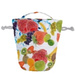 Fruits, Drip, Fruit, Paint, Spring Drawstring Bucket Bag