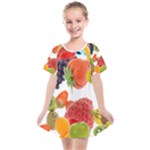 Fruits, Drip, Fruit, Paint, Spring Kids  Smock Dress