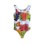 Fruits, Drip, Fruit, Paint, Spring Kids  Frill Swimsuit