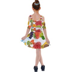 Kids  Shoulder Cutout Chiffon Dress 