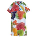 Fruits, Drip, Fruit, Paint, Spring Kids  Boyleg Half Suit Swimwear