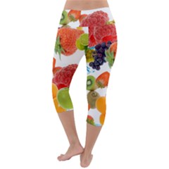 Lightweight Velour Capri Yoga Leggings 