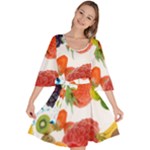 Fruits, Drip, Fruit, Paint, Spring Velour Kimono Dress