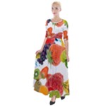 Fruits, Drip, Fruit, Paint, Spring Half Sleeves Maxi Dress