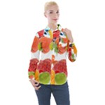 Fruits, Drip, Fruit, Paint, Spring Women s Long Sleeve Pocket Shirt