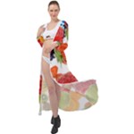 Fruits, Drip, Fruit, Paint, Spring Maxi Chiffon Beach Wrap