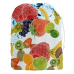 Fruits, Drip, Fruit, Paint, Spring Drawstring Pouch (3XL)