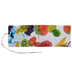 Fruits, Drip, Fruit, Paint, Spring Roll Up Canvas Pencil Holder (M) from ArtsNow.com