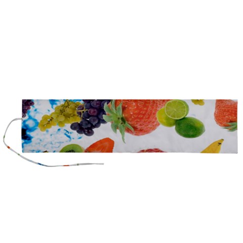 Fruits, Drip, Fruit, Paint, Spring Roll Up Canvas Pencil Holder (L) from ArtsNow.com