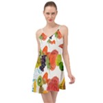 Fruits, Drip, Fruit, Paint, Spring Summer Time Chiffon Dress