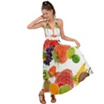 Fruits, Drip, Fruit, Paint, Spring Backless Maxi Beach Dress