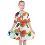 Fruits, Drip, Fruit, Paint, Spring Kids  All Frills Chiffon Dress