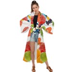 Fruits, Drip, Fruit, Paint, Spring Maxi Kimono