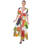 Fruits, Drip, Fruit, Paint, Spring Waist Tie Boho Maxi Dress