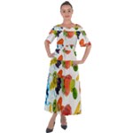 Fruits, Drip, Fruit, Paint, Spring Shoulder Straps Boho Maxi Dress 