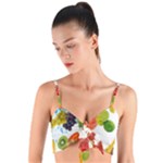 Fruits, Drip, Fruit, Paint, Spring Woven Tie Front Bralet