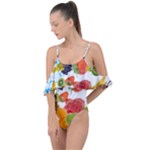 Fruits, Drip, Fruit, Paint, Spring Drape Piece Swimsuit