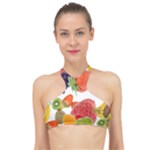 Fruits, Drip, Fruit, Paint, Spring High Neck Bikini Top