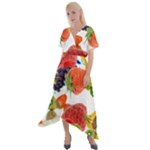 Fruits, Drip, Fruit, Paint, Spring Cross Front Sharkbite Hem Maxi Dress