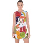 Fruits, Drip, Fruit, Paint, Spring Lace Up Front Bodycon Dress