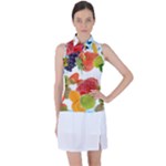 Fruits, Drip, Fruit, Paint, Spring Women s Sleeveless Polo T-Shirt