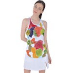 Fruits, Drip, Fruit, Paint, Spring Racer Back Mesh Tank Top