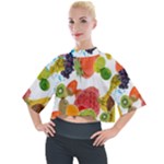 Fruits, Drip, Fruit, Paint, Spring Mock Neck T-Shirt