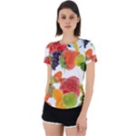 Fruits, Drip, Fruit, Paint, Spring Back Cut Out Sport T-Shirt