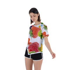 Asymmetrical Short Sleeve Sports T-Shirt 