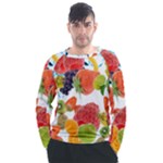 Fruits, Drip, Fruit, Paint, Spring Men s Long Sleeve Raglan T-Shirt