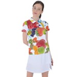 Fruits, Drip, Fruit, Paint, Spring Women s Polo T-Shirt