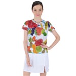 Fruits, Drip, Fruit, Paint, Spring Women s Sports Top