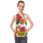 Fruits, Drip, Fruit, Paint, Spring Kids  Sleeveless Hoodie