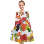 Fruits, Drip, Fruit, Paint, Spring Kids  Midi Sailor Dress