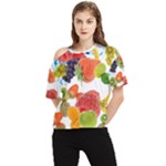 Fruits, Drip, Fruit, Paint, Spring One Shoulder Cut Out T-Shirt