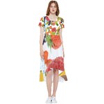 Fruits, Drip, Fruit, Paint, Spring High Low Boho Dress