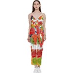 Fruits, Drip, Fruit, Paint, Spring V-Neck Camisole Jumpsuit