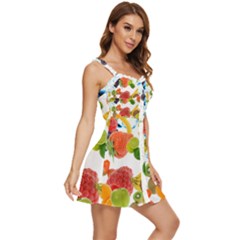 Ruffle Edge Bra Cup Chiffon Mini Dress 