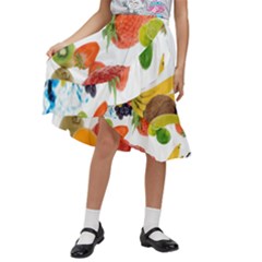 Kids  Ruffle Flared Wrap Midi Skirt 