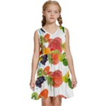 Fruits, Drip, Fruit, Paint, Spring Kids  Sleeveless Tiered Mini Dress