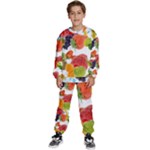 Fruits, Drip, Fruit, Paint, Spring Kids  Sweatshirt set