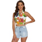 Fruits, Drip, Fruit, Paint, Spring Backless Halter Cami Shirt