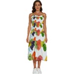 Fruits, Drip, Fruit, Paint, Spring Sleeveless Shoulder Straps Boho Dress