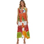 Fruits, Drip, Fruit, Paint, Spring V-Neck Sleeveless Wide Leg Pants Overalls