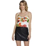 Fruits, Drip, Fruit, Paint, Spring Flowy Camisole Tie Up Top